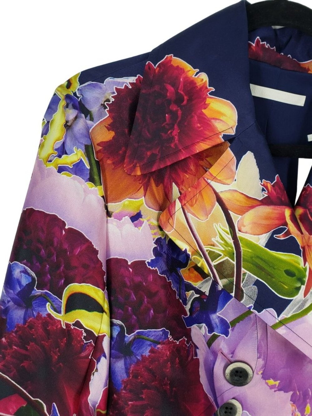 Jason Wu $4995 Rainbow Silk Trench Coat Maximalist Art to Wear Spring Unique - Picture 8 of 16